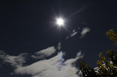 Moon and moving clouds Moon and moving clouds